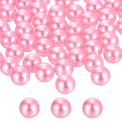 QUARKZMAN 210 Stück 14mm Rosa Perlen ABS Faux Perlen Vasenfüller 300g Ornament Füller für Basteln Mittelstücke Schmuckherstellung Aquarium Dekoration
