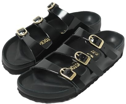 1029385 Florida DBUCKLE SHINE BLACK BIRKENSTOCK, Black, 5.5 UK