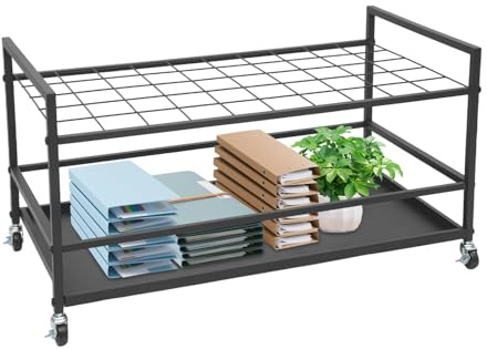 CuCummoo Blaupausen Aufbewahrungsregal, Blaupausenhalter mit 50 Fächern und Rädern, Blaupausen Aufbewahrungswagen für Karten, Poster, Architektur, Rollordnerhalter für Büro Schule Studios (schwarz)