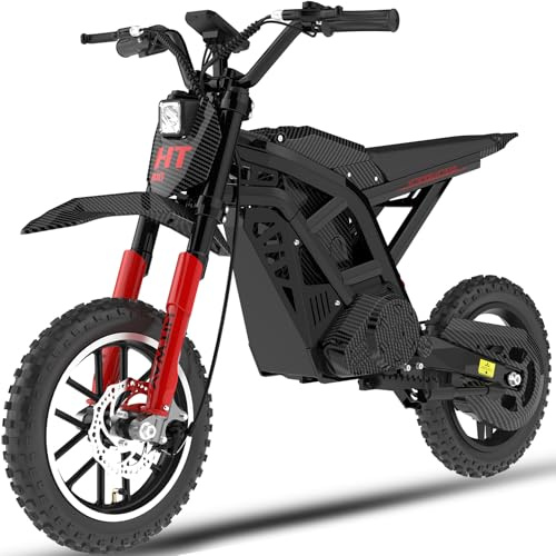 HITWAY Elektro Motorrad Kinder, Elektromotorrad mit 36V 10.4Ah Batterie, 10/15/25 KMH Geschwindigkeitsmodus, 30-45 km Reichweite, 14 Zoll Luftreifen, doppelte Stoßdämpfung, Motorrad für 8+Jährige