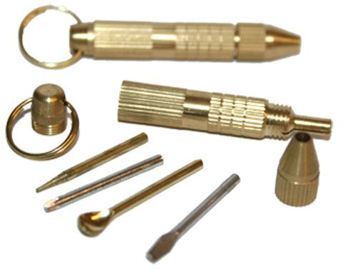 Superstars Kit de réparation en laiton pour lunettes de vue Inclus mini-tournevis/mini-cuillère/cure-dents