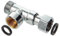 tecuro T-Stück Verteiler für Eckventil G 3/8 ÜWM x 3/8 AG x M15 Messing verchromt Abzweig Anschluss Wasserinstallation