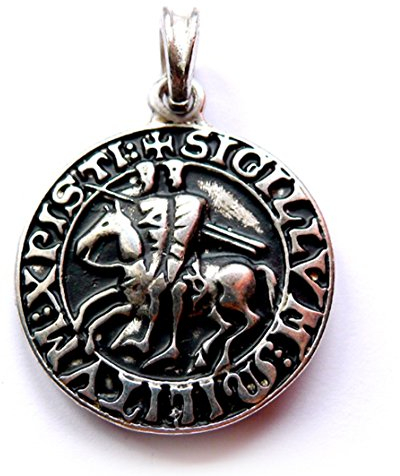 Germanenschmuck Siegel der Templer Anhänger (Kettenanhänger in Silber) | 925 Sterling Silber Veredelung