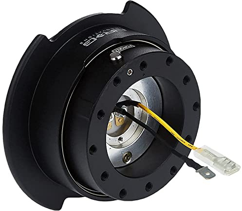NRG Innovations SRK-250BK Schnellspanner-Kit (schwarz/schwarzer Ring mit Fingerrillen), Gen 2.5