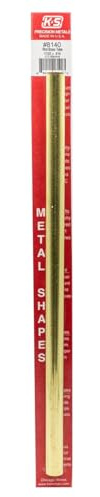 K & S Precision Metals 8140 8139 K&S Metal Round Tube 1/2 D X 12 L Brass Carded, Pack of 1