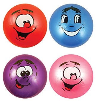 HENBRANDT Smelly Fruity Bouncy Balls 25cm Fruit Scent Large Bouncy Ball Smile Kids Ball Stress Bouncy Balls for Boys and Girls