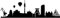 Samunshi® Autoaufkleber Ruhrgebiet Aufkleber Skyline 15 x 4,5cm schwarz