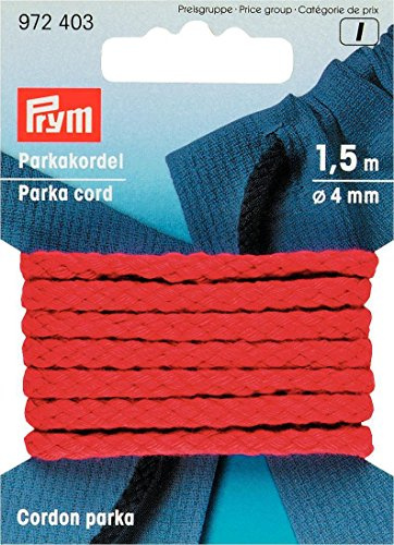 Prym 972403 Anorak- und Parkakordel 4 mm rot