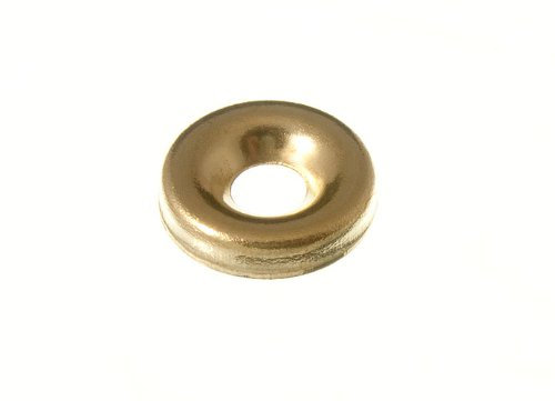 100 of Screw Cup Surface Finishing Washers No. 6 EB Brass Plated