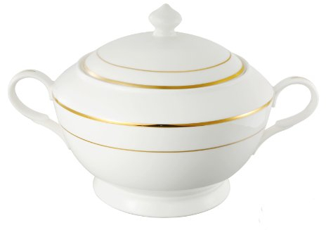 Lorren Home Trends La Luna Collection - Zuppiera in porcellana con coperchio