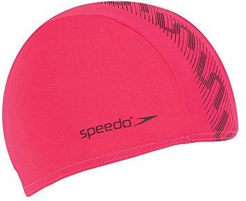 Speedo Monogram Endurae Gorro de natación, Unisex, Rosa/Negro, Talla Única