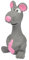 AMI Confort Souris pour Chien en Latex Gris 14,5 x 8 cm