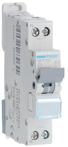 disjoncteur hager - 1 phase + neutre - 1a - 6ka - courbe c - vis / vis