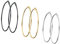 PROSTEEL 3er Ohrringe Set 70mm Damen Creolen Huggie Kreolen Ohrringe Edelstahl Hoop Klappcreolen Ohr Piercing Gold Schwarz Silber 3 Farbe Set