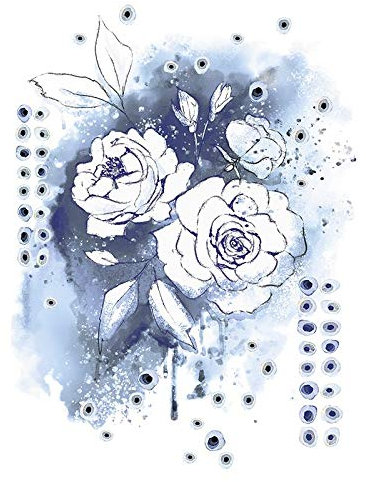 Ideen mit Herz Color Bügeltransfer, DIN A4 | Textilien wie T-Shirts & Taschen mit Bügelmotiven verzieren | schnell & einfach aufbügeln | Blumen & Blüten Serie | DIY Textildesign (Design 14)