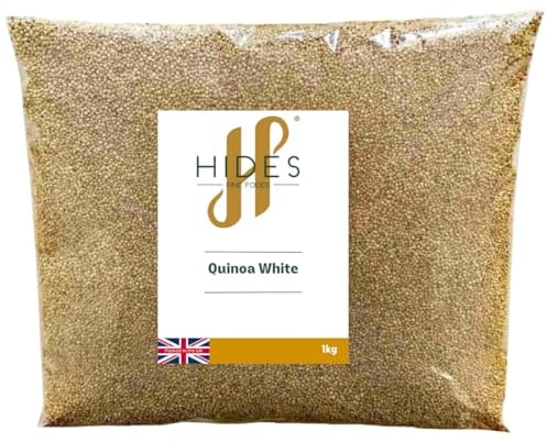 Hides Fine Foods - Quinoa White 1kg - GMO Free - Suitable for Vegetarians - Soups - Casseroles - Curries - Salads - High Fibre - Good Source of Antioxidants