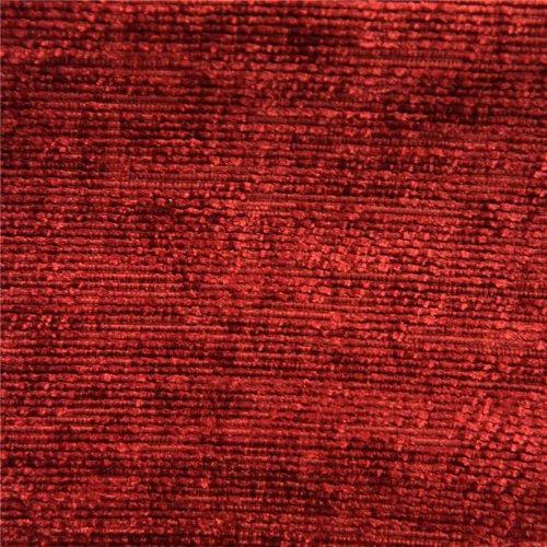 DEEP RASPBERRY RED DESIGNER LUXURY SOFT PLAIN SOLID HEAVY WEIGHT UPHOLSTERY CURTAIN CUSHION CHENILLE VELVET FABRIC FIRE RETARDANT SHIMMERING LOOK SOFA FURNITURE MATERIAL SOLD BY THE METRE