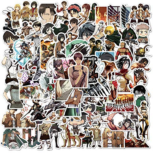 Laptop Sticker Pack 100 Pcs, Attack on Titan Sticker Unique Cool Stickers Waterbottle Notebook Guitar Skateboard Travel Teens Stickers