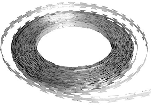 Filo Spinato BTO-22, per recinzioni esterne, 100 m, acciaio zincato, lame 22 x 15 mm, passo 34 mm, diametro bobina 35 cm, per giardini, proprietà commerciali, siti di sicurezza