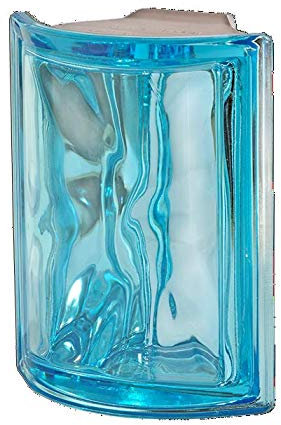VITROLAND 019782 Glass Block, Aquamarine