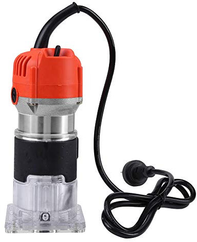 TKSE Holzfräse Oberfräse, trimmer, Kantenfräse Mit, 220V 30000R/MIN Elektrischer Handtrimmer Holz Laminator Router Werkzeugset