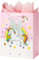 33 cm große Einhorn-Geschenktüte für Mädchen und Kinder, Geburtstag, Babyparty, mit Seidenpapier, 1 Stück