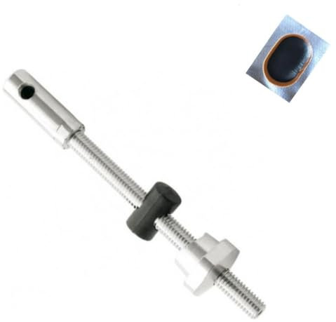 1 Stück Elvedes ELV9009 Trommelbremse Gewindestange Stellschraube M4.5 inkl. 1 x Schlauchflicken