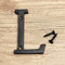 3D House Plaque Numbers 0-9 Letter A-Z Black Cast Iron 8cm Metal Digital Door Plate Sign with Screws Alphabet Home Outdoor Anti-Rust Exterior Signage Doorplate Hotel Apartment Street Mailbox (L)