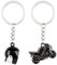 BETESSIN 2Stk. Schlüsselanhänger Motorrad & Motorradhelm Auto Keychain Anhänger Deko Schlüsselbund mit O-Ring Motorradfahrer Geschenkidee DIY Autodeko Zubehör