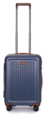 Stratic Merian Koffer Hartschale Reisekoffer Hartschalenkoffer Trolley Rollkoffer Handgepäck, TSA Kofferschloss, 4 Rollen, Größe S, Navy