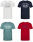 TOM TAILOR Tshirt Herren Baumwolle Regular Fit 4er Pack Set Rundhals Kurzarm Sommer Tee Shirt Logoprint 100% Baumwolle, Größe:S, Farbe:Dark Blue (10302)