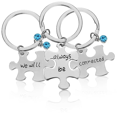 Toddmomy 3-Teiliges Schlüsselanhänger-Set „Beste Freundin“ „We Will Always Be Connected“ Schlüsselanhänger-Set Freundschafts-Schlüsselanhänger Schmuck Geschenk Für Schwestern Freunde
