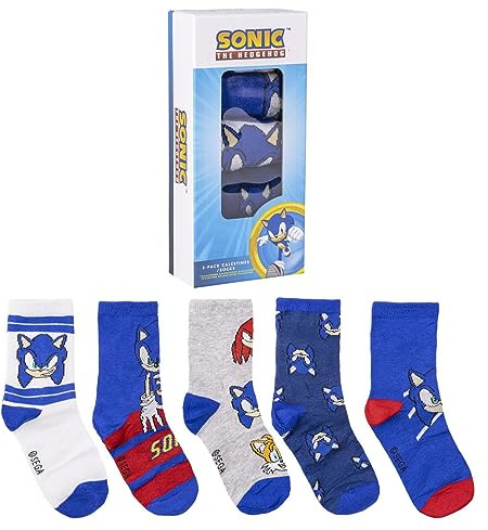 Sonic The Hedgehog Unisex Kinder Sonic Socken 3er Pack Socken (1er Pack)