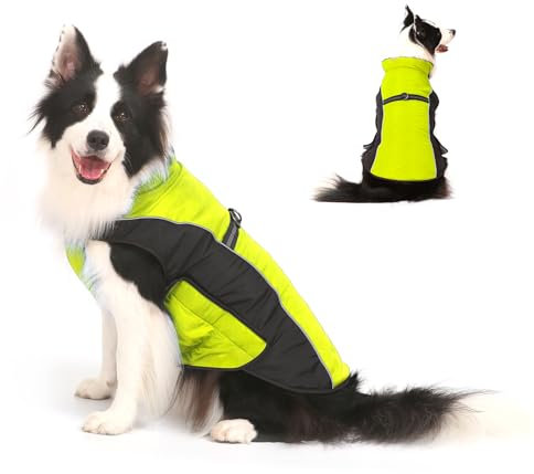 Hundejacke Winterweste Jacken Hundemantel Hundepullover Haustier Skifahren Kostüm Ärmellose Baumwolle Gepolsterte Weste für Welpen, kleine, mittelgroße und große Hunde