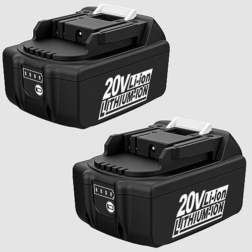 Lot de 2 batteries de rechange compatibles avec Makita 20 V Cordless Power Tools Series (batterie uniquement) 3000 mAh, fonctionne avec BL1830/BL1850 (3000 mAh)