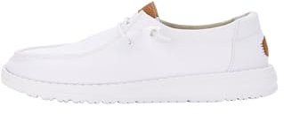 HEYDUDE - Wendy Stretch Canvas Damen - Slip-On Flache Schuhe - Ballerinas, White, 36 EU