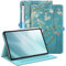 Fintie Custodia per Samsung Galaxy Tab S9 FE 5G 10,9 pollici/Galaxy Tab S9 11 pollici 2023, visualizzazione multi-angolo custodia protettiva con tasca, spegnimento automatico, fiore