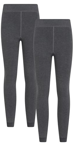Mountain Warehouse Womens Fluffly Fleece Lined Leggings - Lightweight Ladies Tights, Breathable Underwear, Warm Underlayer - Best for Skiing, Snowboarding