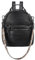 RAVUO Rucksack Damen Klein, Retro Leder Kleiner Damen-Rucksackhandtaschen Mini Cityrucksack Wasserdichte Damenrucksäcke 2 In 1 Handtasche Schwarz