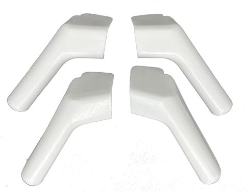 Bleiben Sie stilvoll trocken mit weißen RV-Regenrinnenausläufen – schützen Sie das Dach Ihres Wohnmobils vor Regen und direktem Wasser – inklusive 2 rechten und 2 linken Seiten (weiß)