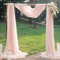 FANSU Tenture Arche Mariage, Rideau en Tulle Mariage Voilage Tenture Mariage Draperie Arche Mariage Rideaux en Mousseline pour Réception Toile de Fond (2.4x19.6ft/75x600cm,Rose pâle)