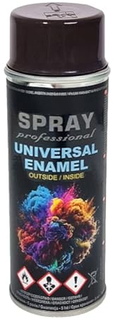 VE-INDUSTRIES Lackspray nach RAL Spraydose 400ml Buntlack für Holz, Metall (Schokobraun - RAL8017)