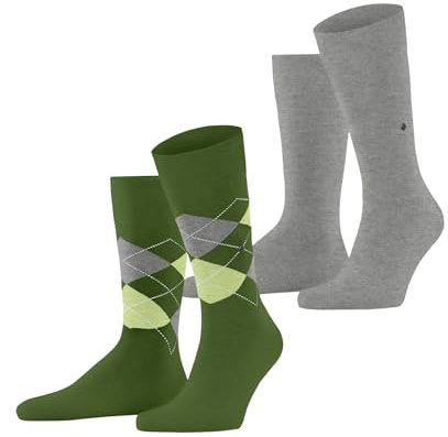 Burlington Herren Socken Everyday Mix Multipack M So Baumwolle gemustert 2 Paar, Grün Palm Tree 7613, 40-46