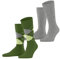 Burlington Herren Socken Everyday Mix Multipack M So Baumwolle gemustert 2 Paar, Grün Palm Tree 7613, 40-46
