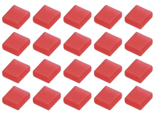 sourcing map 20pcs USB 2.0 Port Cap Cover Anti Dust Silicone Protector for USB Male USB Data Cable, Red