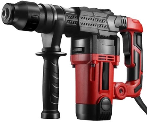 Hammer Drill Electric Drill Concrete Breaker Demolition Jack Hammer 2400W Electric Percussion Drill Corded Drill Bits Set, 7J Impact Strength & 360° Rotating Handle, For Brick/Wood/Steel/Masonry