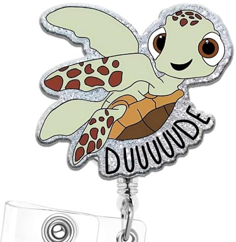 Enrouleur de badge rétractable pour infirmière, voilier - Porte-badge amusant en forme de tortue - Accessoires d'allaitement - Pour médecin, étudiant, enseignant, soins de santé médicaux, MA CNA RN ER