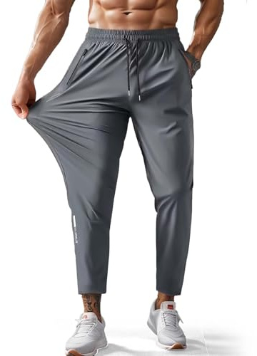 Hidkat Herren-Wanderhose, schnelltrocknend, leicht, Sweathose, Outdoor-Angelhose, wasserabweisend, mit Reißverschlusstaschen
