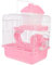 Happyyami Hamsterkäfig Hamster käfig Hamster cage Hamster Schlafplatz nager käfig Haustiernest Kleiner Haustierkäfig Spielzeug Haustierzimmer Doppelschichtiger Rattenkäfig Abs Rosa
