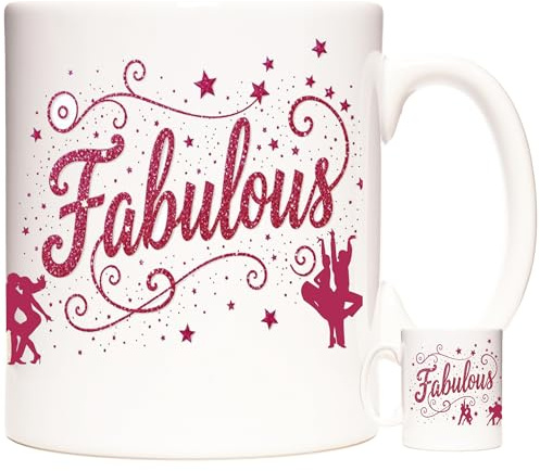KAZMUGZ Fabulous Mug - Geschenk für Fans von Strictly Come Dancing - 325 ml Keramiktasse - spülmaschinen- und mikrowellengeeignet - Weiße Tasse